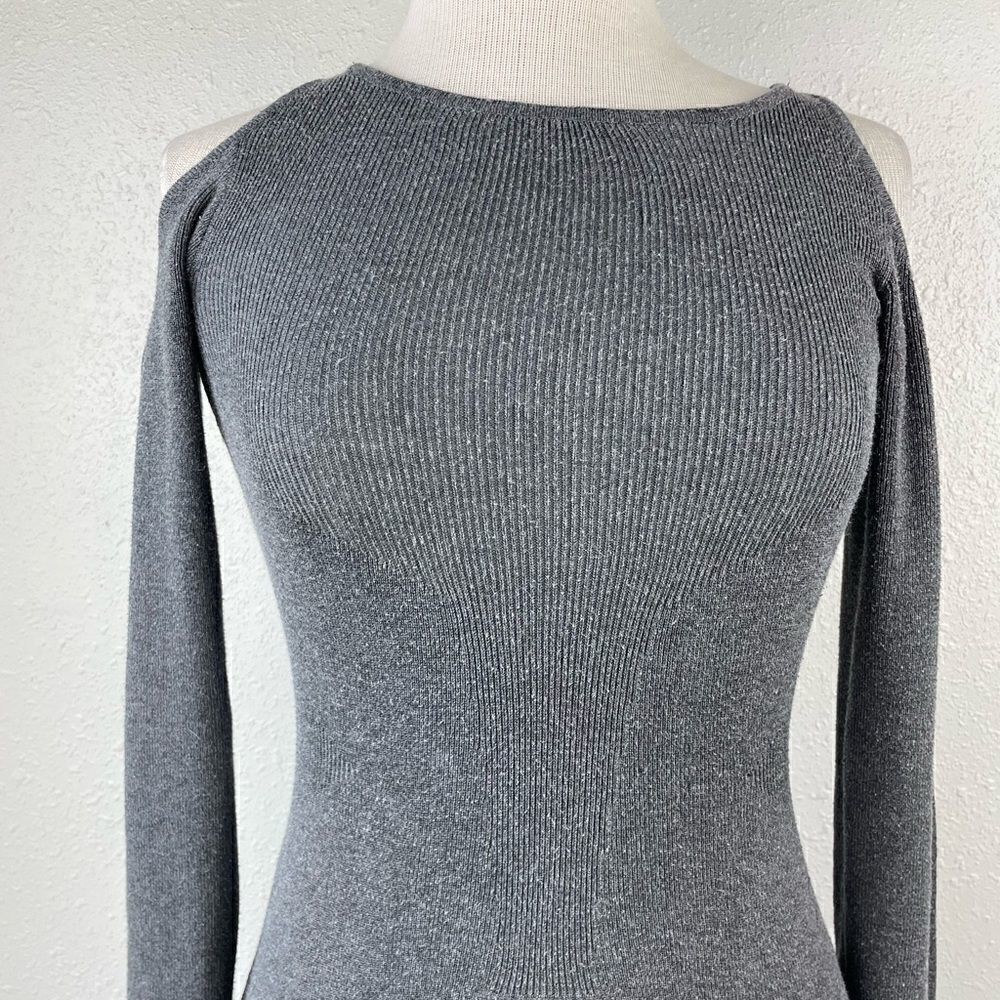 Poof Cold Shoulder Sweater Dress Size M EUC - Picture 2 of 6